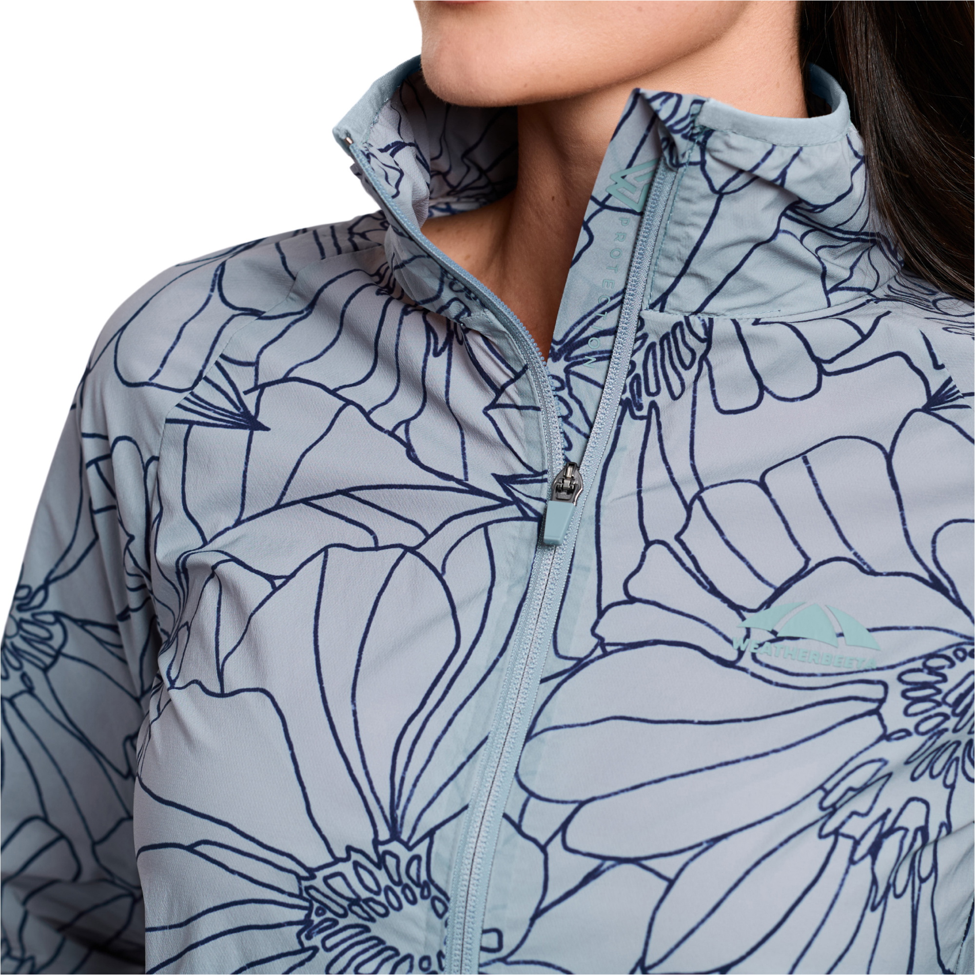 2026 WeatherBeeta Womens Lightweight UV Jacket 1028837016 - Bluestone / In Bloom